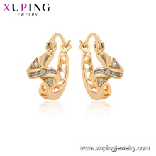 96855 xuping moda chapado en oro simulación pendientes de cristal para las mujeres